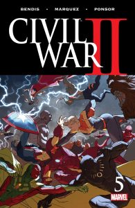 Half way through the event, marvel heroes collide in Civil War #5
